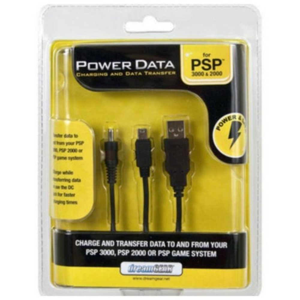 Dreamgear DGPSPS-1803 PSP/PSP PSP 2000 & 3000 Charging & Power Data Cable
